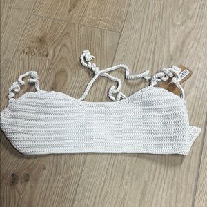 SKIMS Ivory Crochet Bralette‎